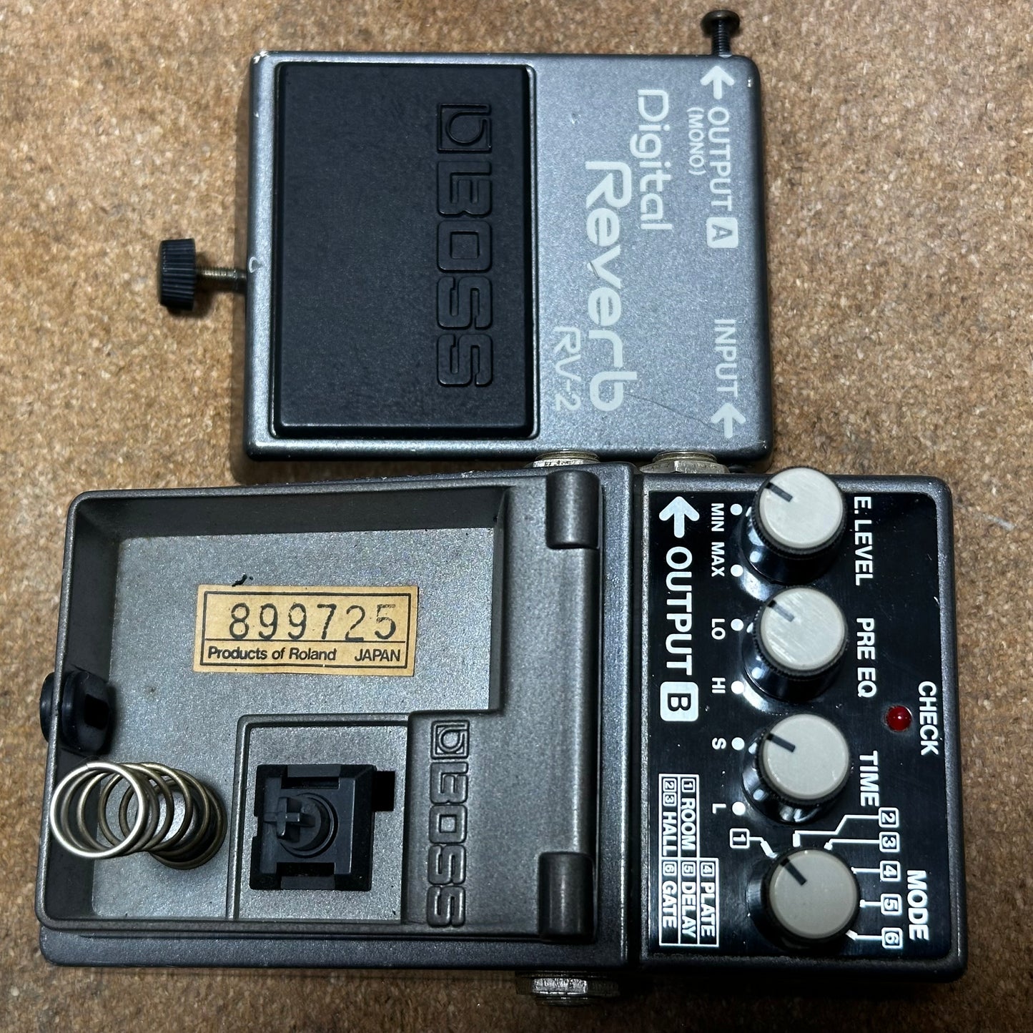 Boss RV-2 Digital Reverb (Dark Gray Label) 1988 Vintage MIJ Made in Japan