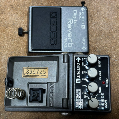 Boss RV-2 Digital Reverb (Dark Gray Label) 1988 Vintage MIJ Made in Japan