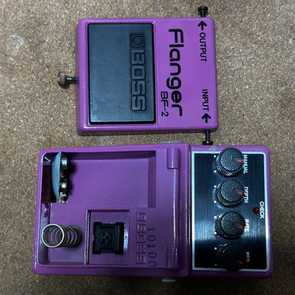 Boss BF-2 Silver Screw Flanger w/ Box (Black Label) 1980 MIJ Made in Japan