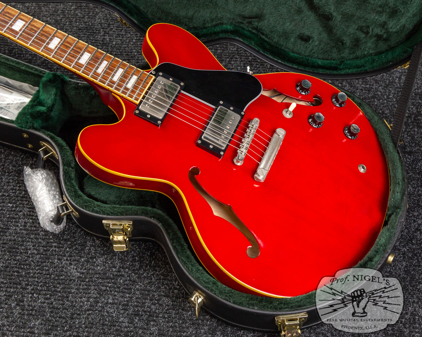 ESP Edwards MIJ E-SA-125LT w/ Case Cherry Lacquer Carved Top 335-style Seymour Duncan Semi Acoustic