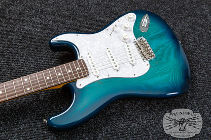 Tokai AST-108 S-Style MIJ Blue Burst Transparent Ash Rosewood Alnico 2 Made in Japan