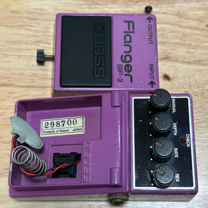 Boss BF-2 Flanger (Black Label) Vintage MIJ Made in Japan VG