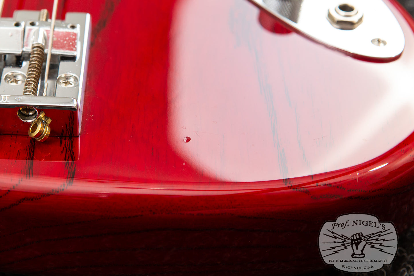 Custom Order Momose MJ2/PH Purpleheart Neck Transparent Red Burner Ash Made in Japan Jazz Bass MIJ