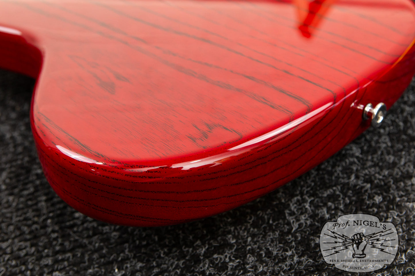 Custom Order Momose MJ2/PH Purpleheart Neck Transparent Red Burner Ash Made in Japan Jazz Bass MIJ