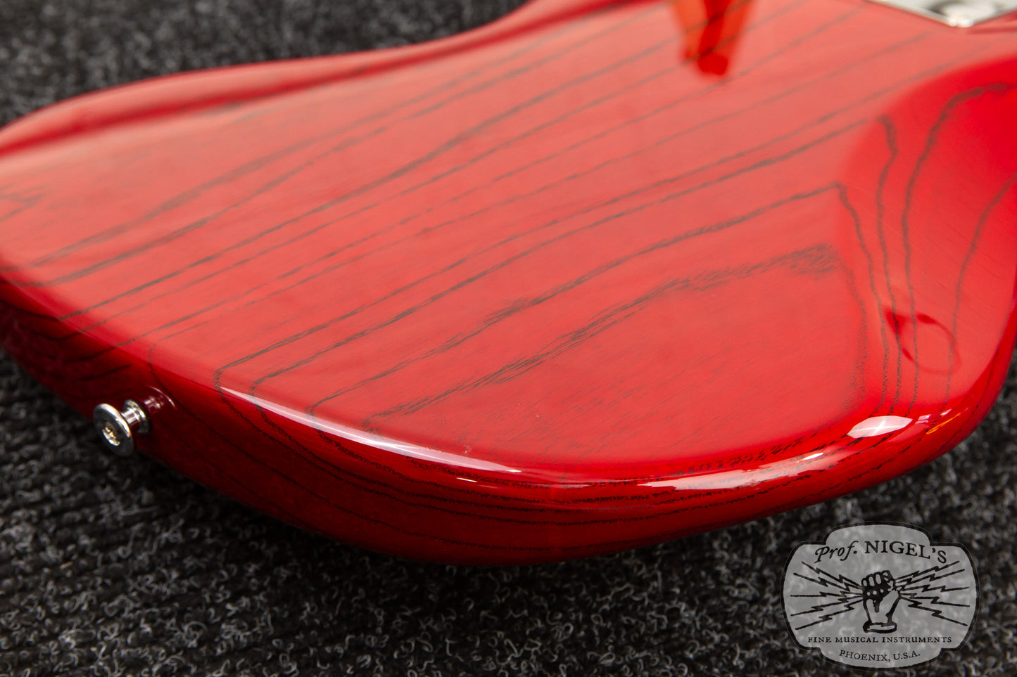 Custom Order Momose MJ2/PH Purpleheart Neck Transparent Red Burner Ash Made in Japan Jazz Bass MIJ