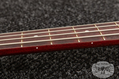 Custom Order Momose MJ2/PH Purpleheart Neck Transparent Red Burner Ash Made in Japan Jazz Bass MIJ