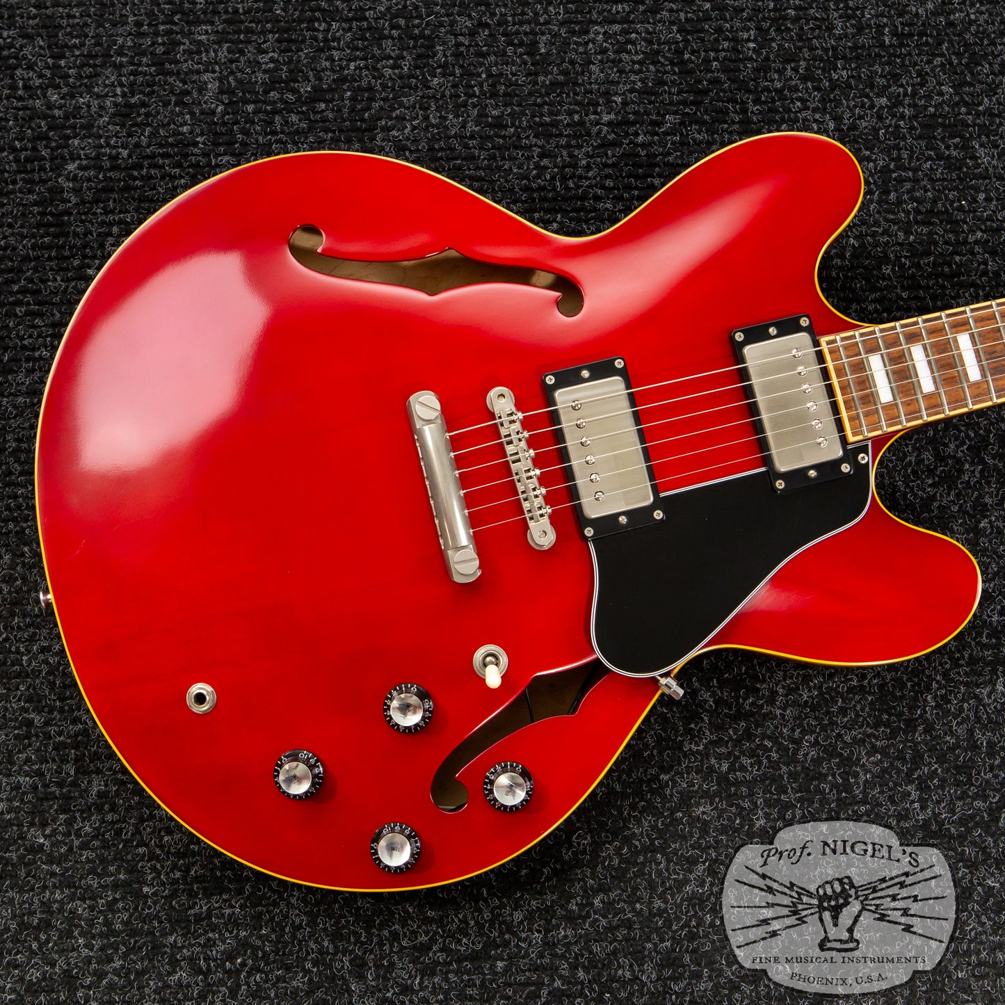 ESP Edwards MIJ E-SA-125LT w/ Case Cherry Lacquer Carved Top 335-style Seymour Duncan Semi Acoustic