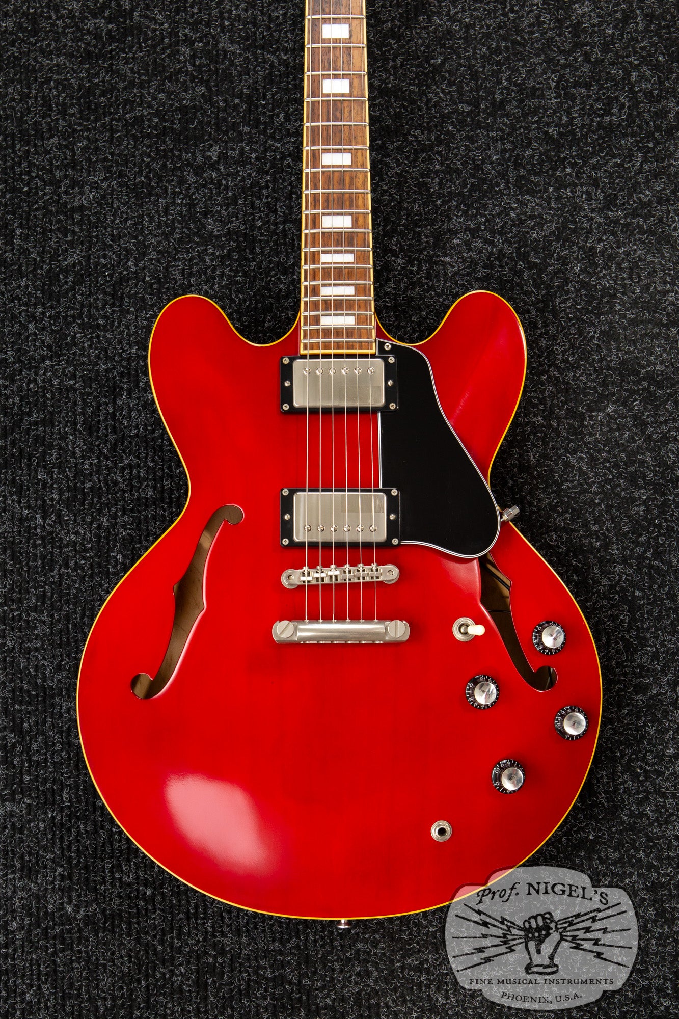 ESP Edwards MIJ E-SA-125LT w/ Case Cherry Lacquer Carved Top 335-style Seymour Duncan Semi Acoustic