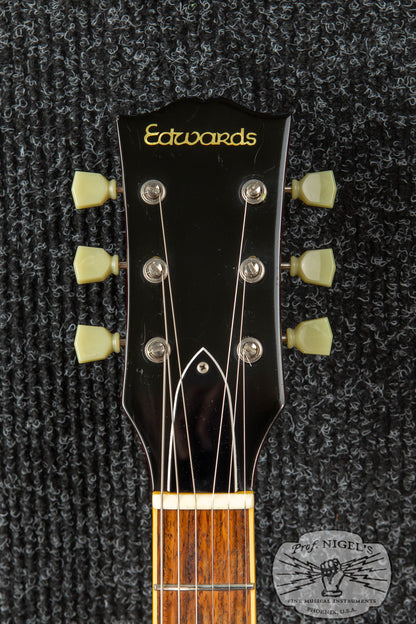 ESP Edwards MIJ E-SA-125LT w/ Case Cherry Lacquer Carved Top 335-style Seymour Duncan Semi Acoustic