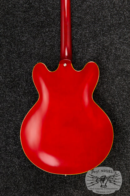 ESP Edwards MIJ E-SA-125LT w/ Case Cherry Lacquer Carved Top 335-style Seymour Duncan Semi Acoustic