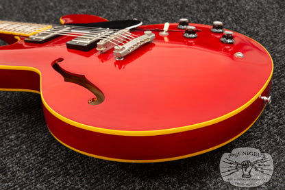 ESP Edwards MIJ E-SA-125LT w/ Case Cherry Lacquer Carved Top 335-style Seymour Duncan Semi Acoustic