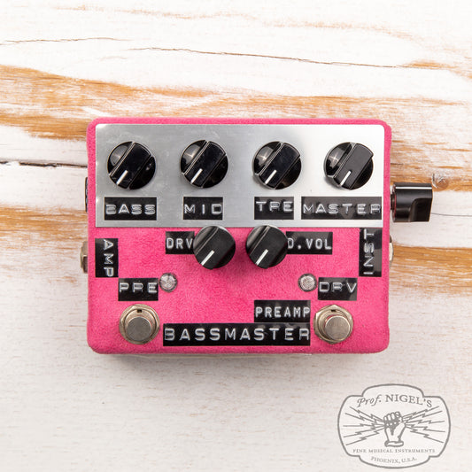 Shin's Music Pink Suede Bass Master Preamp w/ Box Bassman MIJ Handmade in Japan