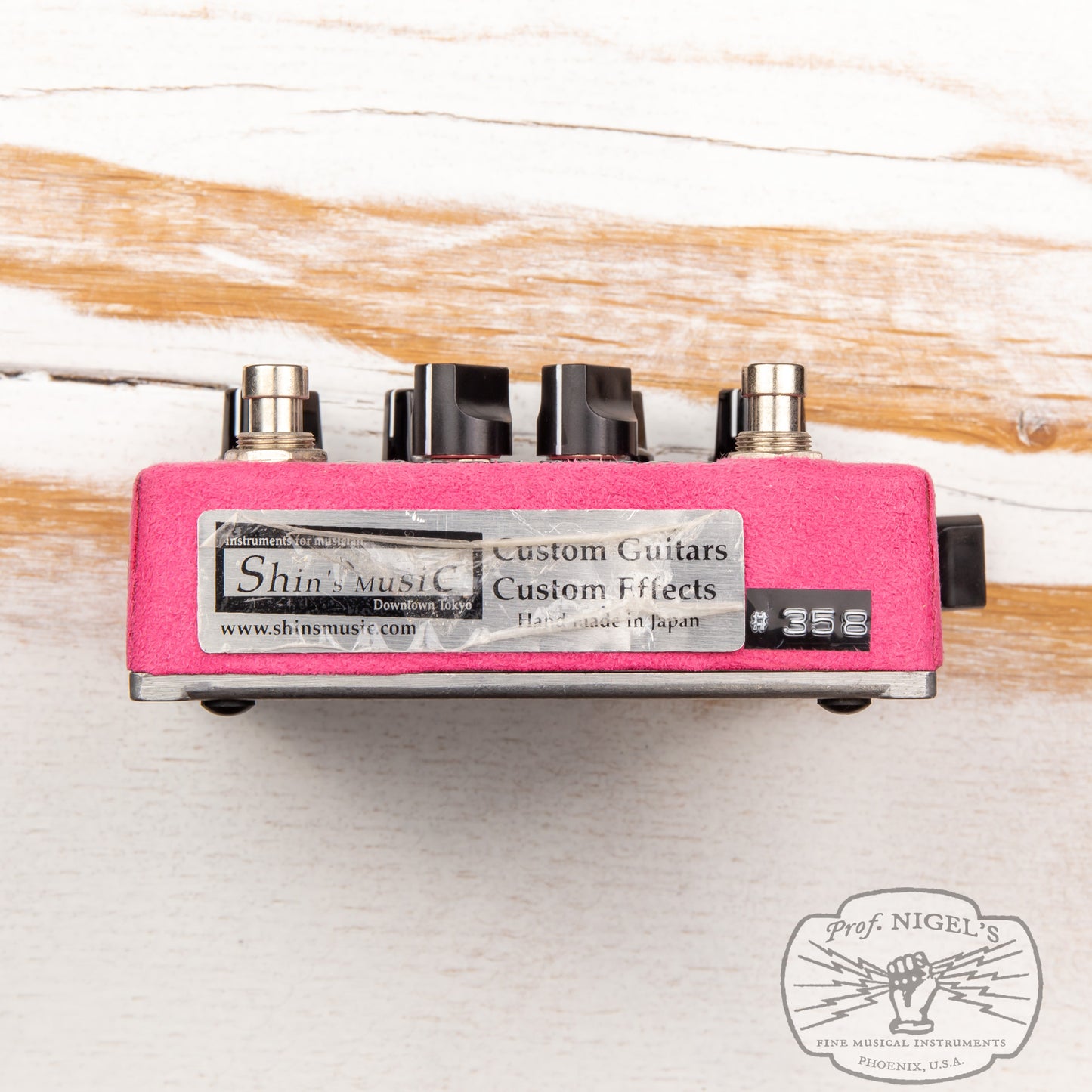 Shin's Music Pink Suede Bass Master Preamp w/ Box Bassman MIJ Handmade in Japan