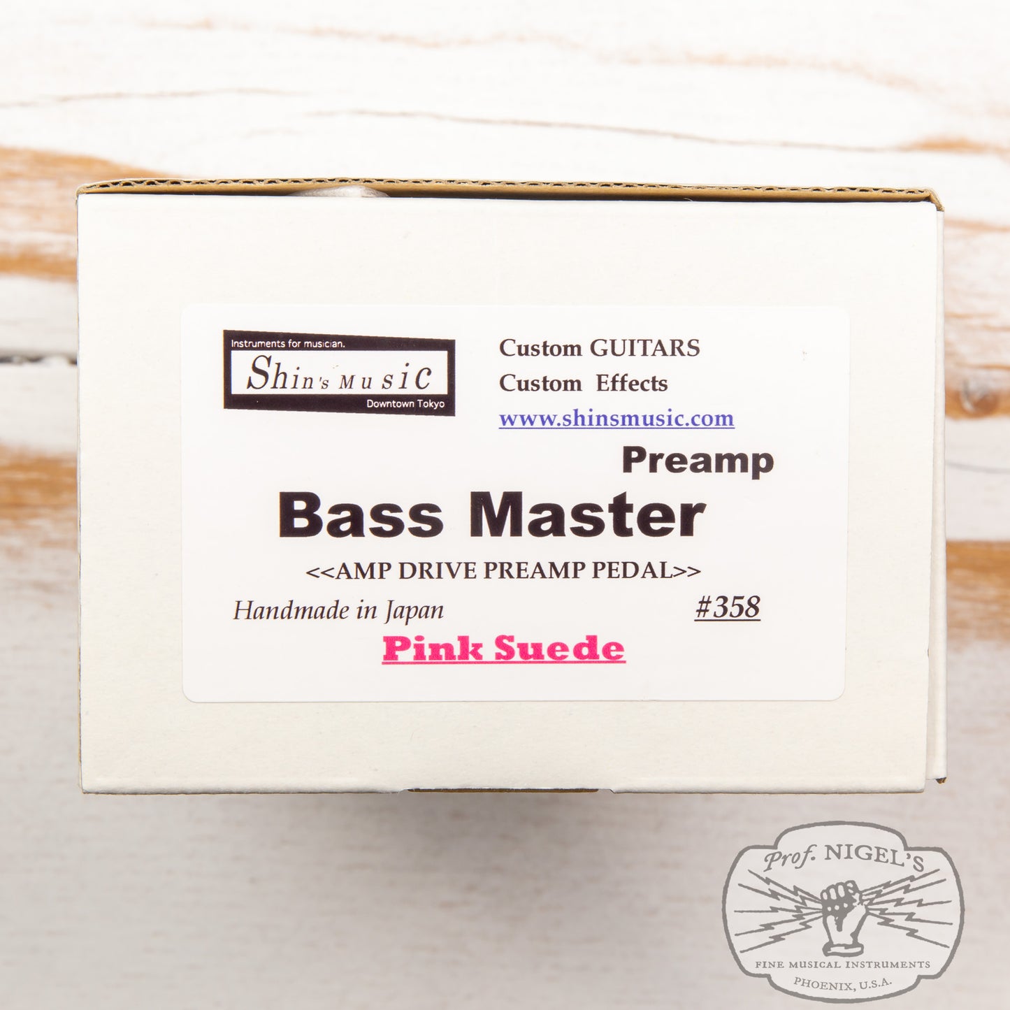 Shin's Music Pink Suede Bass Master Preamp w/ Box Bassman MIJ Handmade in Japan