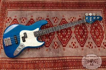 Fender MIJ JB62PJ Matching Headstock MH Limited Production 1962 Jazz Bass Reissue Transparent Blue Alder Body Made in Japan TBL