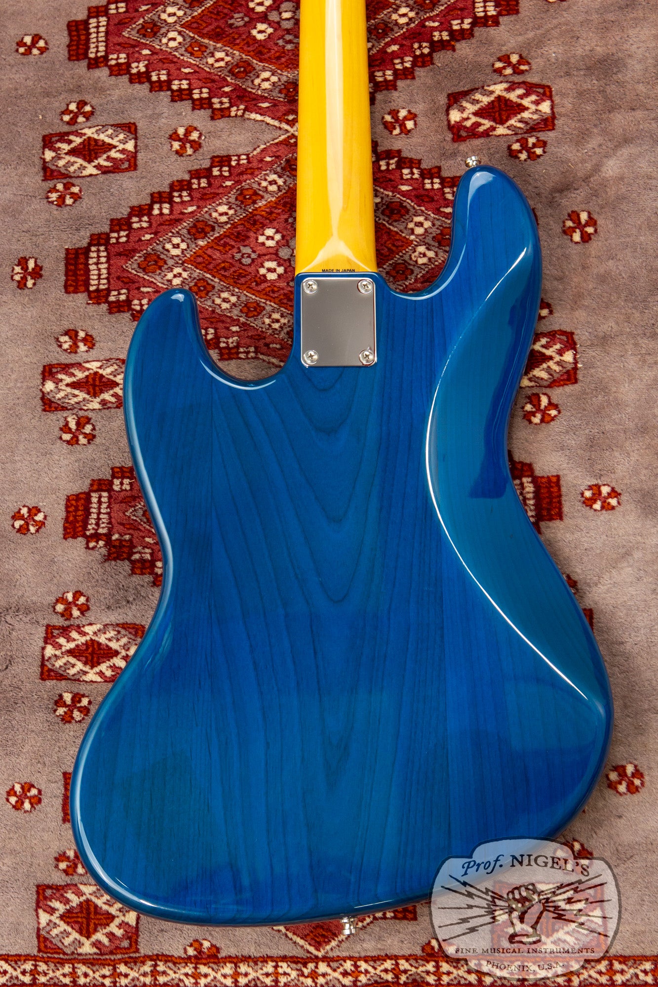 Fender MIJ JB62PJ Matching Headstock MH Limited Production 1962 Jazz Bass Reissue Transparent Blue Alder Body Made in Japan TBL