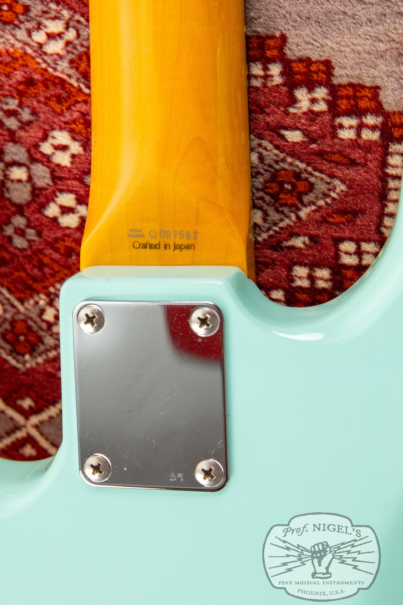 Fender Rare Spec CIJ JB62-US Jazz Bass Flame Maple Aged Daphne Blue US Pickups Crafted in Japan