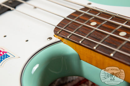 Fender Rare Spec CIJ JB62-US Jazz Bass Flame Maple Aged Daphne Blue US Pickups Crafted in Japan