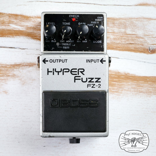 Boss FZ-2 Hyper Fuzz Effects Pedal MIT Silver Label
