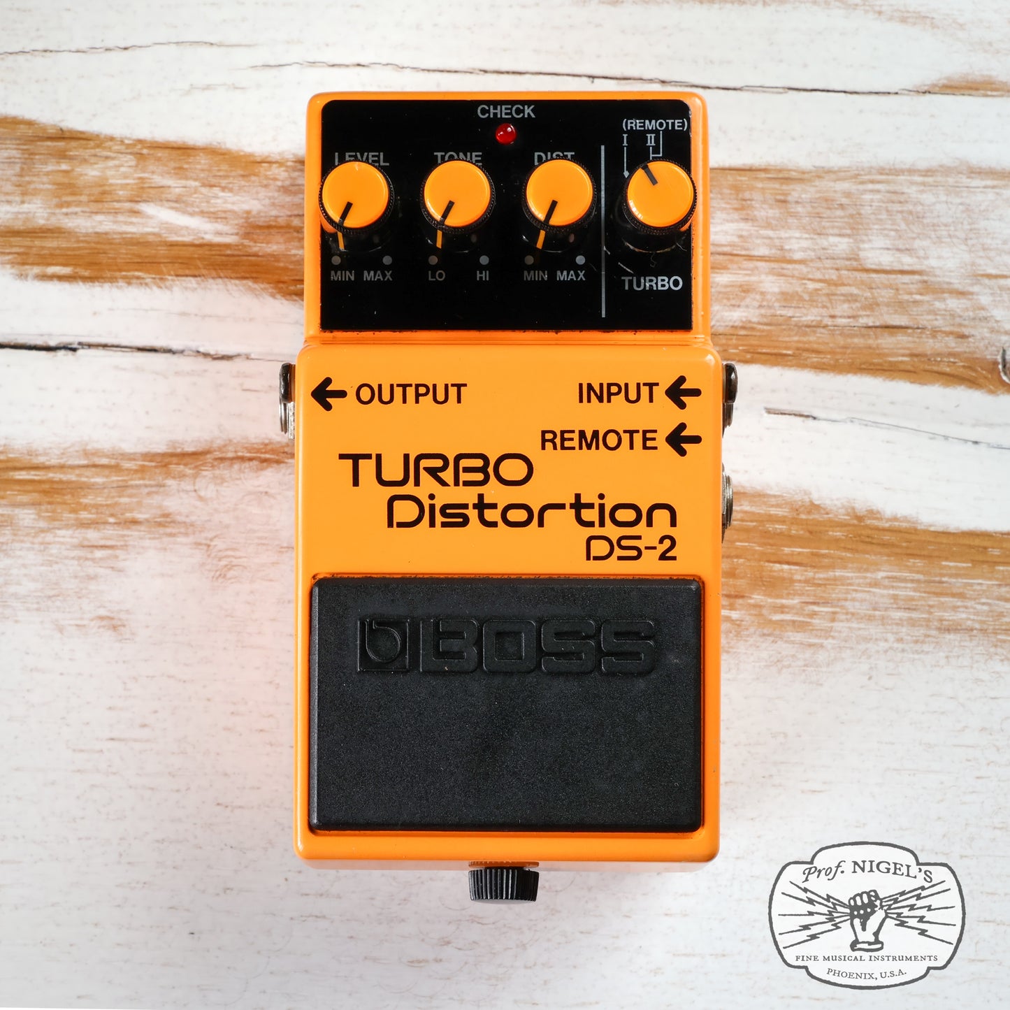 Boss DS-2 Turbo Distortion w/ Box Effects Pedal MIJ Silver Label Made in Japan