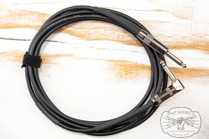 The Siren Premium USA Made Instrument Cable (Black w/ Silver Connectors) Canare GS-6
