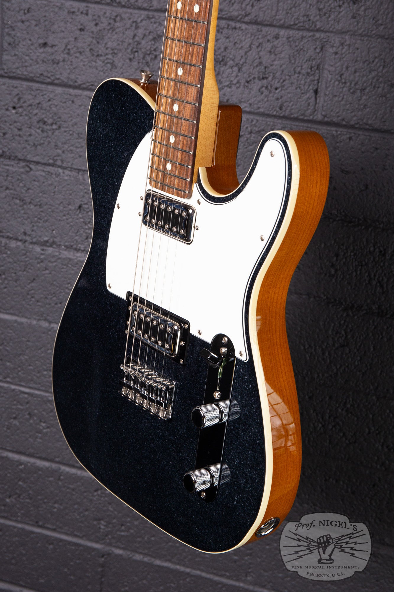 2023 Fender Limited Black Sparkle Telecaster w/ Flame Maple Neck MIJ Made in Japan Filtertron