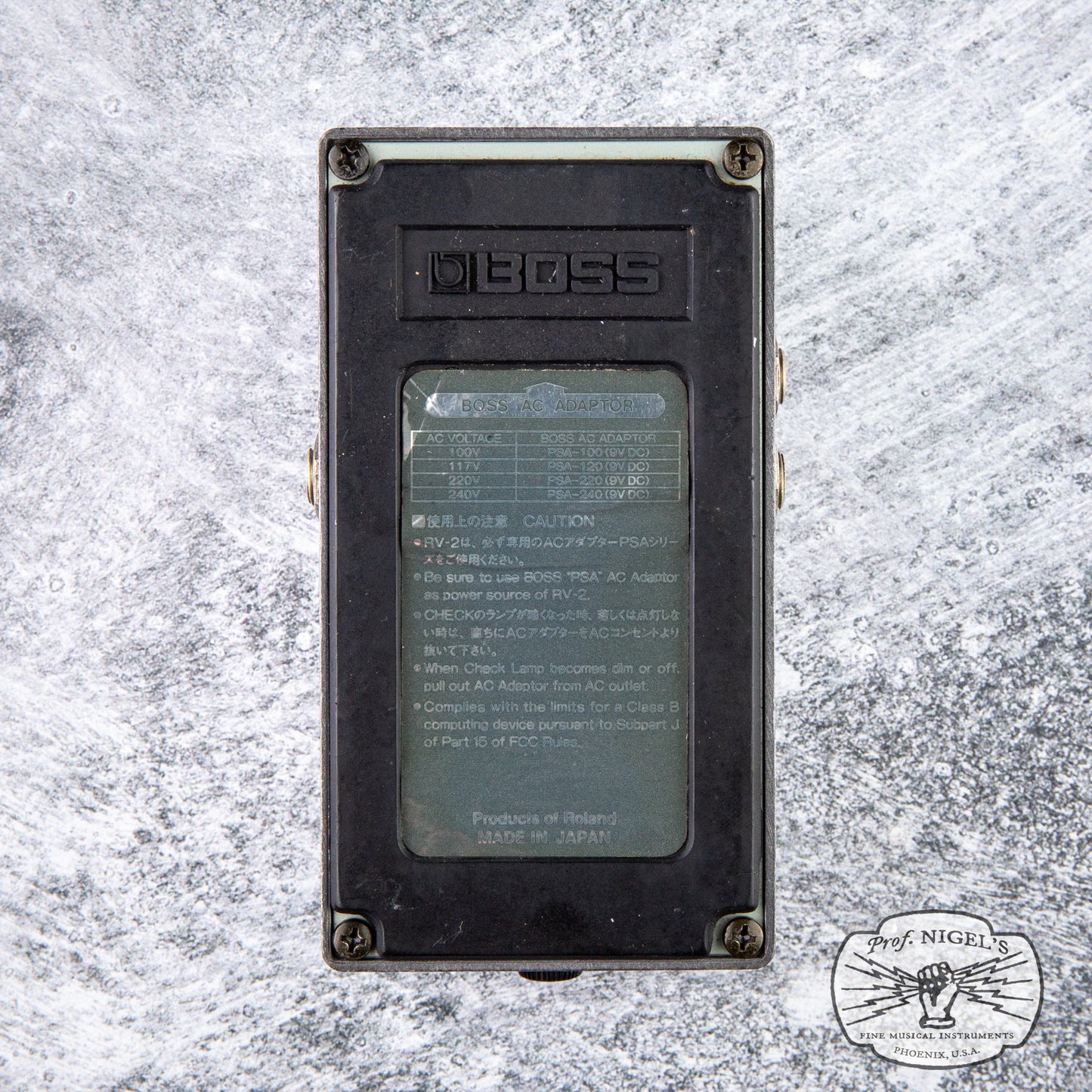 Boss RV-2 Digital Reverb (Dark Gray Label) 1987 Vintage MIJ Made in Japan