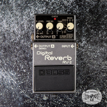 Boss RV-2 Digital Reverb (Dark Gray Label) 1987 Vintage MIJ Made in Japan