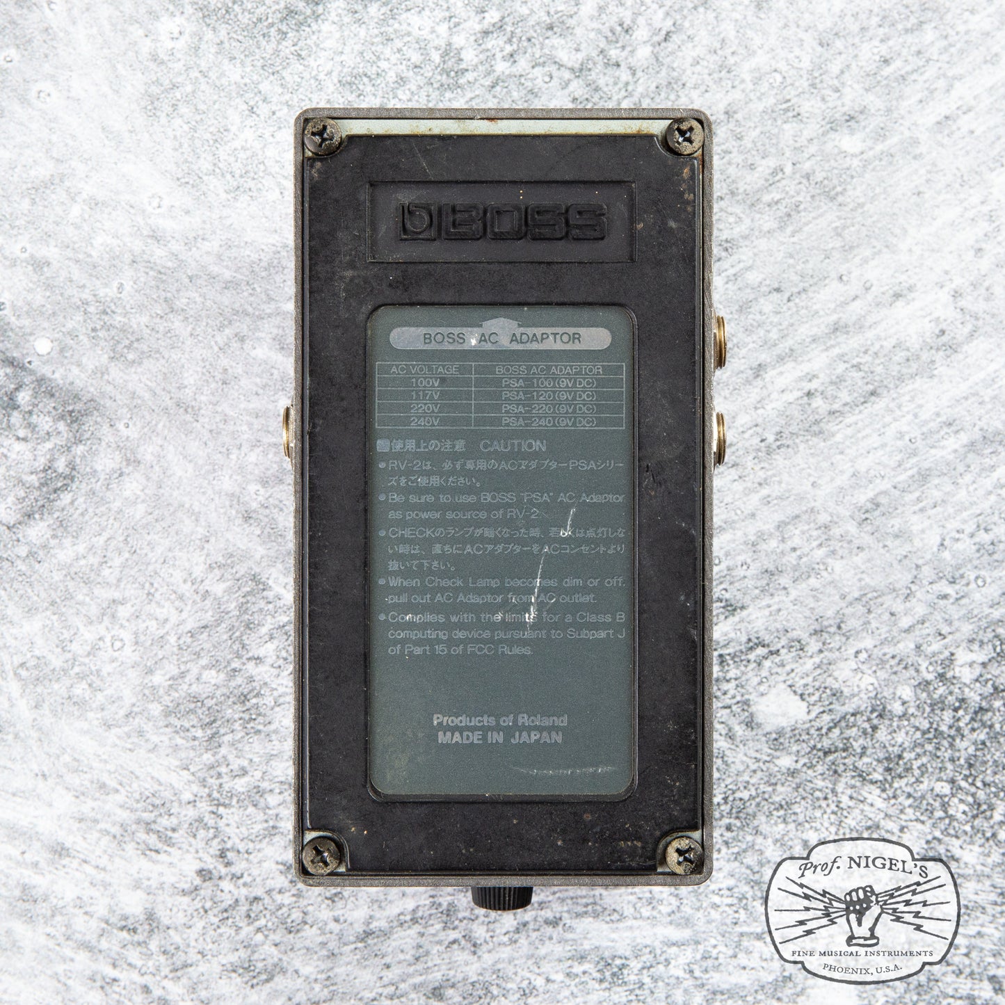 Boss RV-2 Digital Reverb (Dark Gray Label) 1988 Vintage MIJ Made in Japan