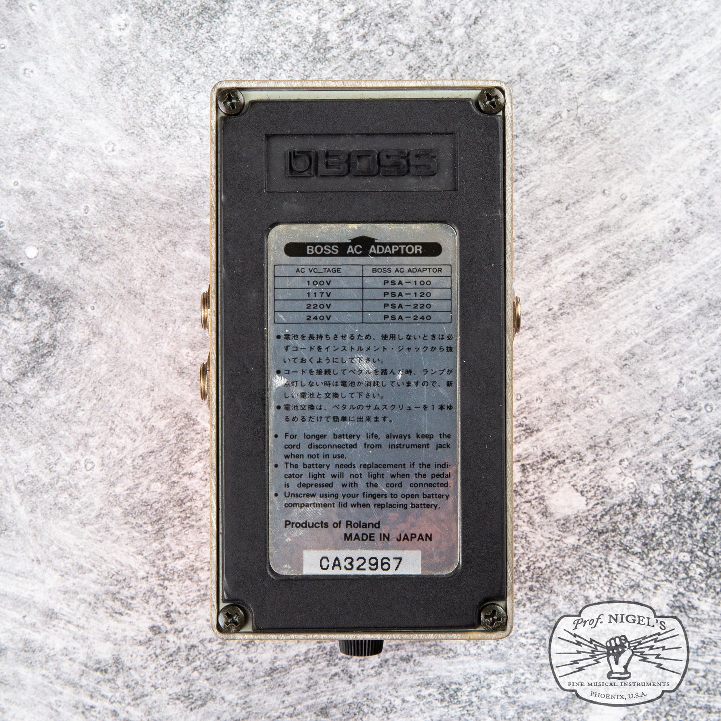 Boss DS-2 Turbo Distortion MIJ Germanium Diode Silver Label 1989 Made in Japan