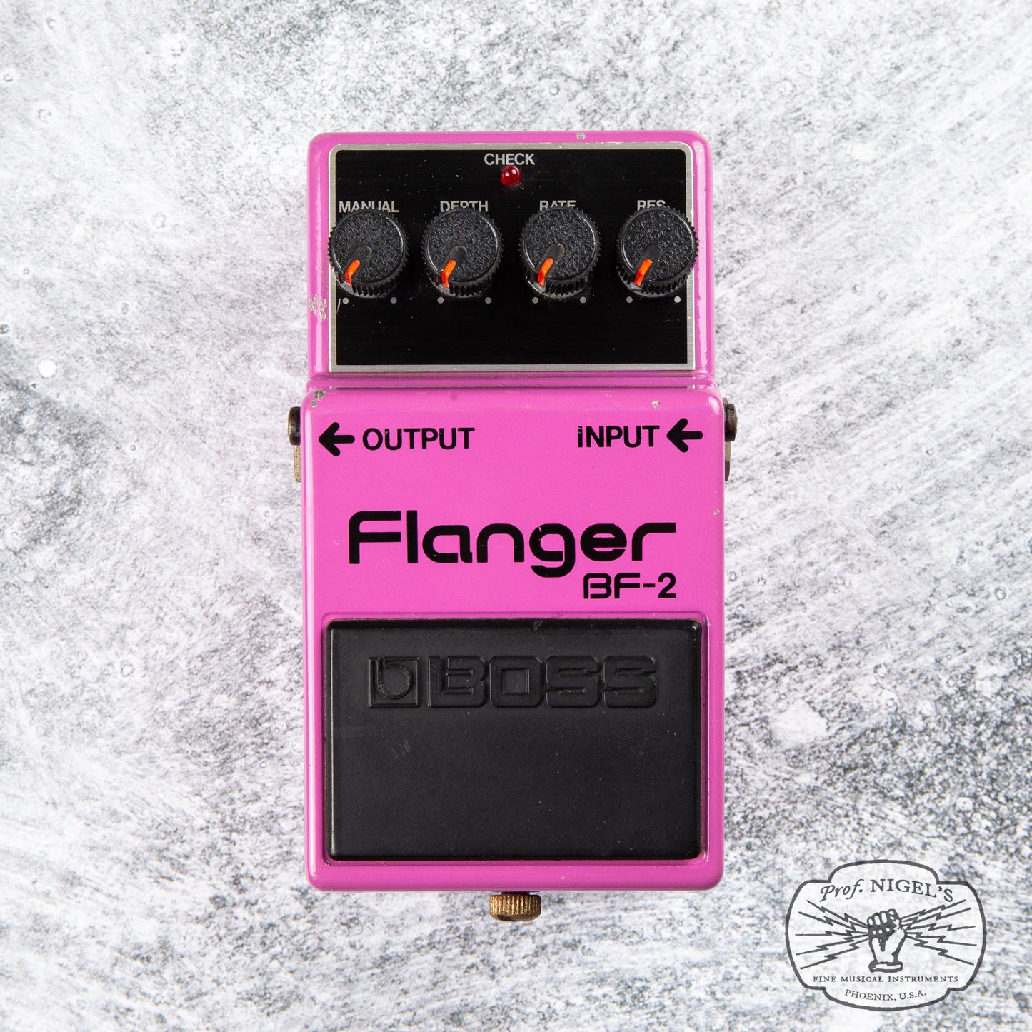 Boss BF-2 Silver Screw Flanger w/ Box (Black Label) 1980 MIJ Made in Japan