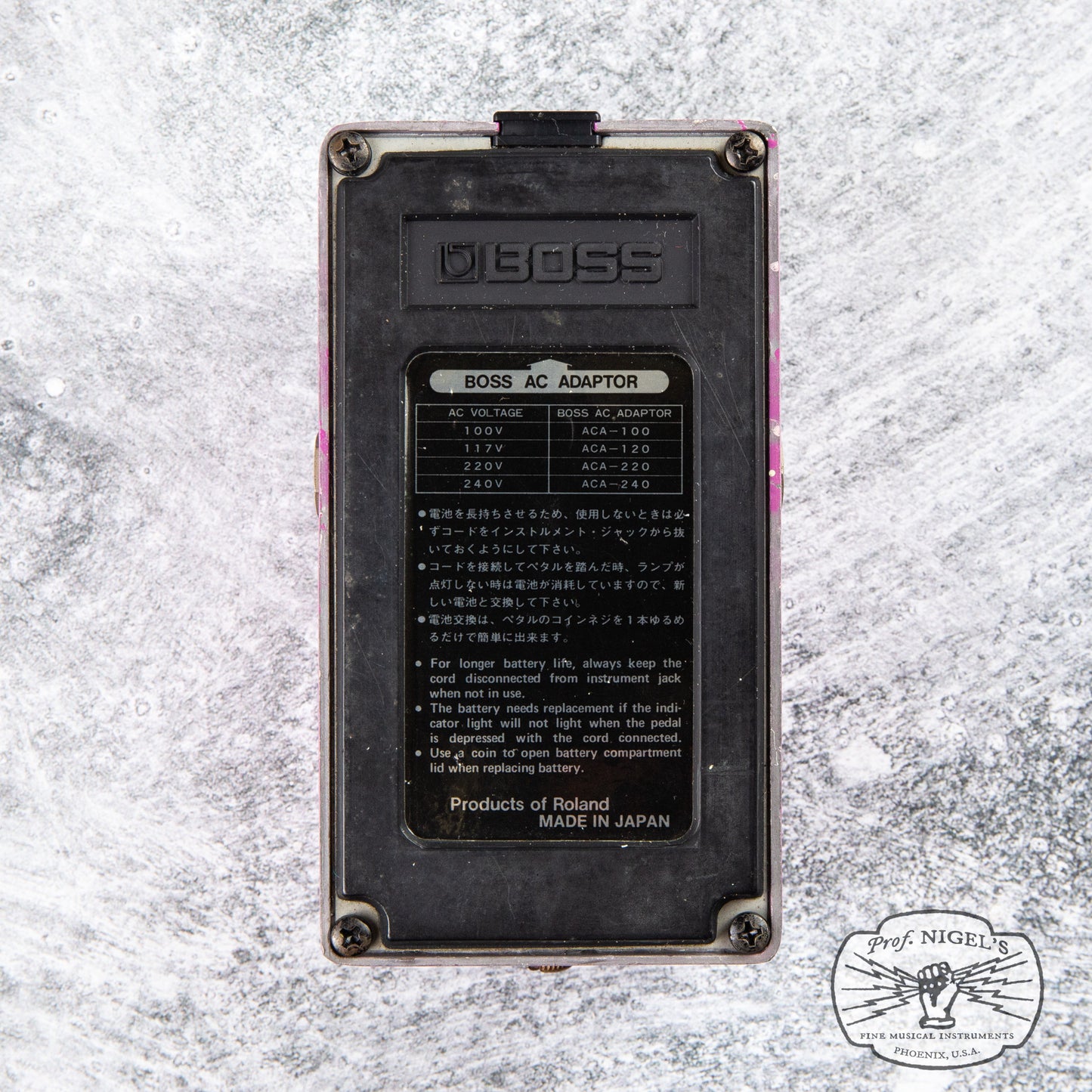 Boss BF-2 Silver Screw Flanger w/ Box (Black Label) 1980 MIJ Made in Japan