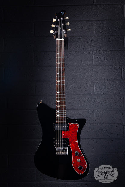 RYOGA Skater-STD/RP90 Electric Guitar – Black w/ Tort Pickguard