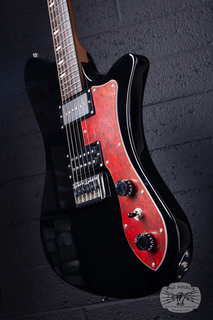 RYOGA Skater-STD/RP90 Electric Guitar – Black w/ Tort Pickguard