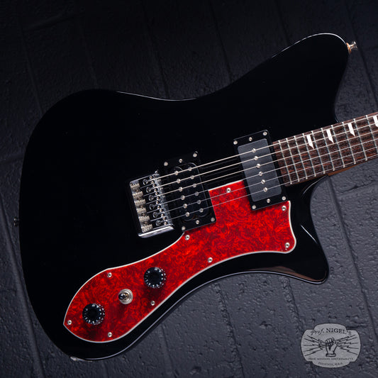 RYOGA Skater-STD/RP90 Electric Guitar – Black w/ Tort Pickguard