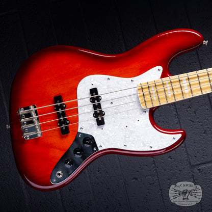 Tokai AJB118 Jazz Bass MIJ Trans Red Burst Ash Lightweight 8lb