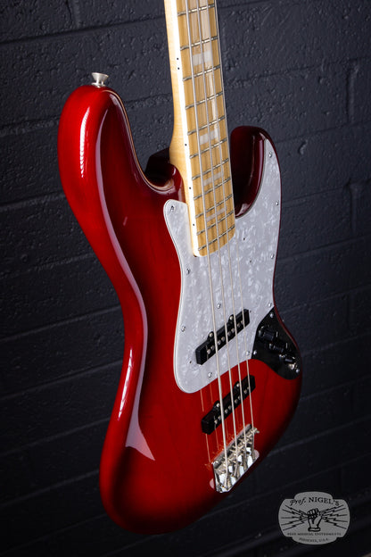 Tokai AJB118 Jazz Bass MIJ Trans Red Burst Ash Lightweight 8lb