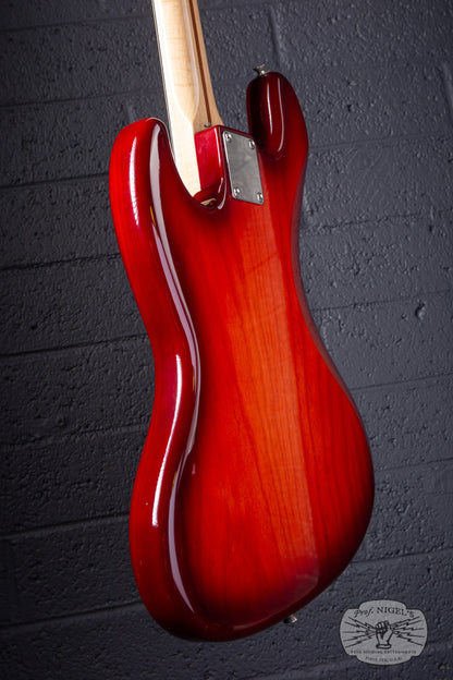 Tokai AJB118 Jazz Bass MIJ Trans Red Burst Ash Lightweight 8lb