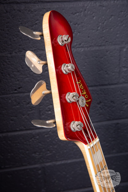 Tokai AJB118 Jazz Bass MIJ Trans Red Burst Ash Lightweight 8lb