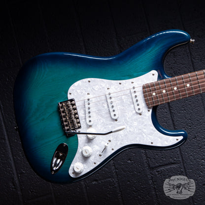 Tokai AST-108 S-Style MIJ Blue Burst Transparent Ash Rosewood Alnico 2 Made in Japan