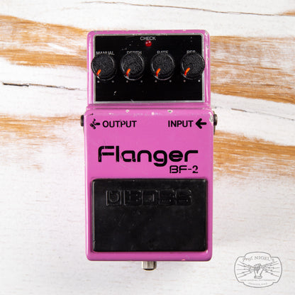 Boss BF-2 Silver Screw Flanger (Black Label) MIJ Made in Japan
