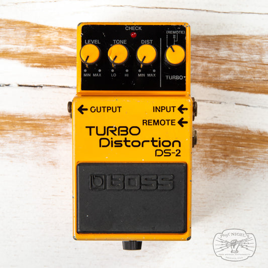 Boss DS-2 Turbo Distortion Effects Pedal MIJ Silver Label Made in Japan