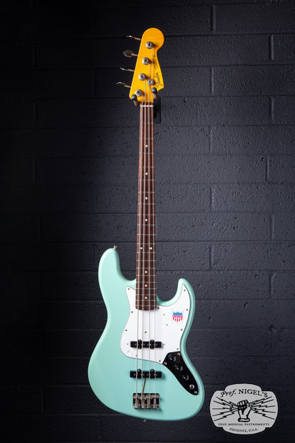 Fender Japan JB62-US Jazz Bass Sonic Blue – US Pickups Flame Maple Neck CIJ
