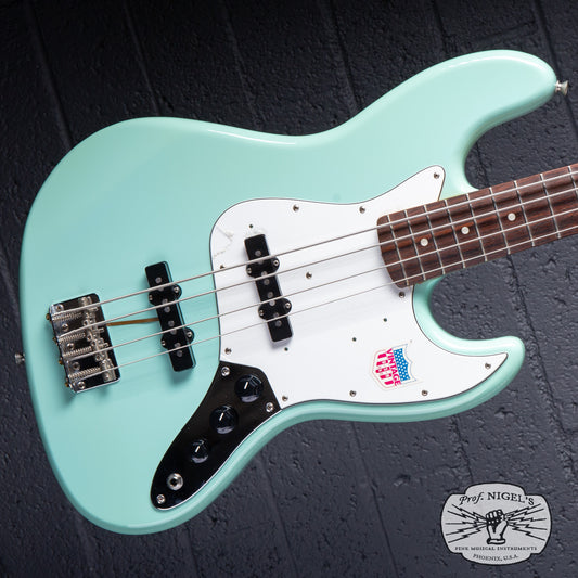 Fender Japan JB62-US Jazz Bass Sonic Blue – US Pickups Flame Maple Neck CIJ
