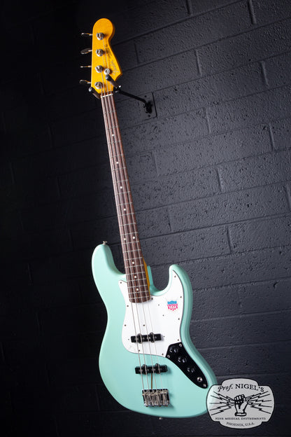 Fender Japan JB62-US Jazz Bass Sonic Blue – US Pickups Flame Maple Neck CIJ