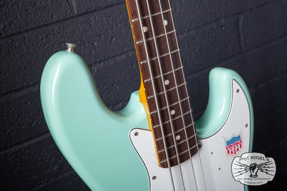 Fender Japan JB62-US Jazz Bass Sonic Blue – US Pickups Flame Maple Neck CIJ