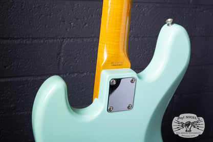 Fender Japan JB62-US Jazz Bass Sonic Blue – US Pickups Flame Maple Neck CIJ