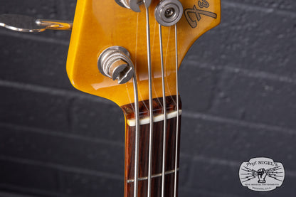 Fender Japan JB62-US Jazz Bass Sonic Blue – US Pickups Flame Maple Neck CIJ
