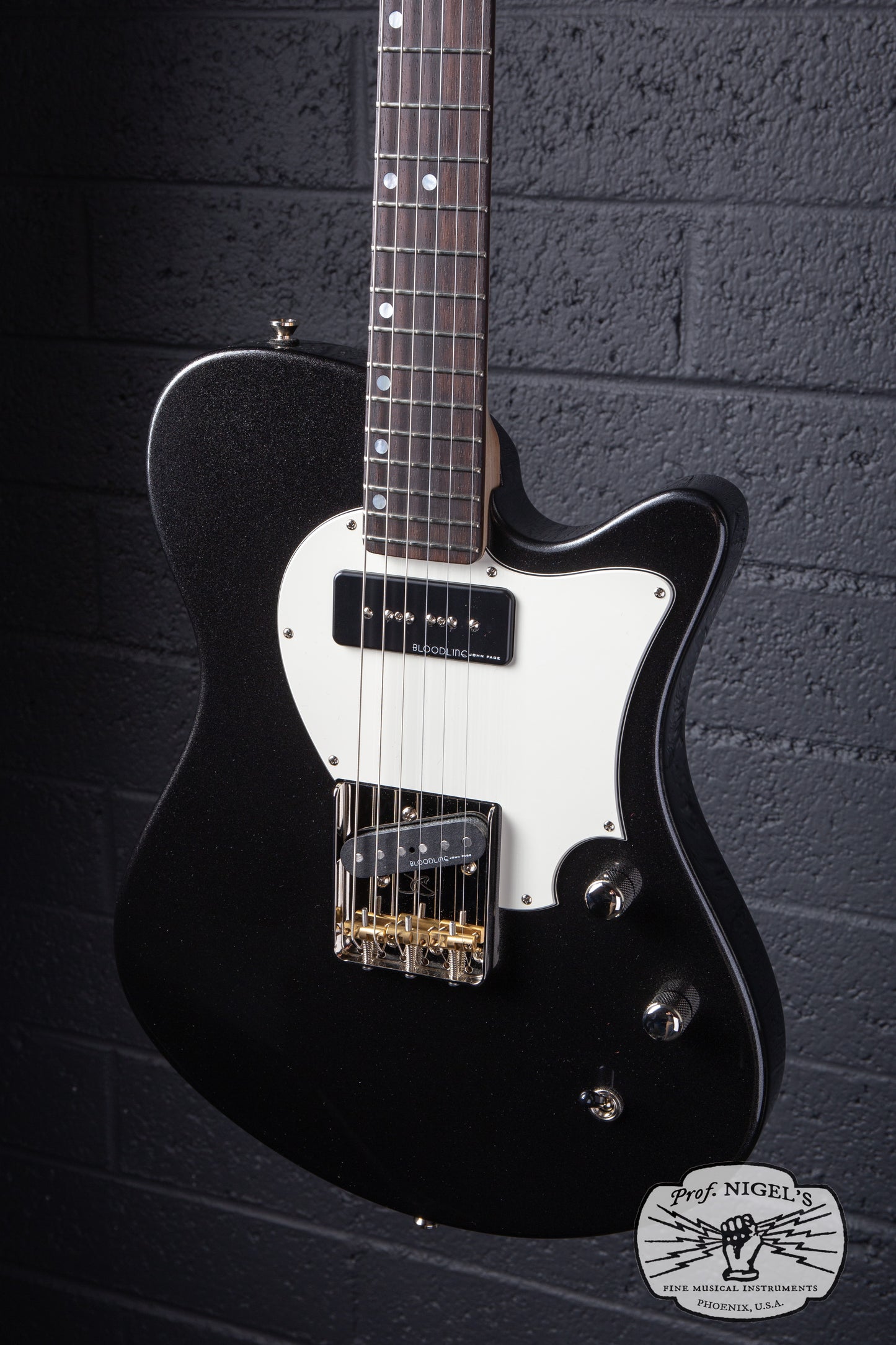 John Page Guitars Signature AJ Black Metallic Rosewood Alder