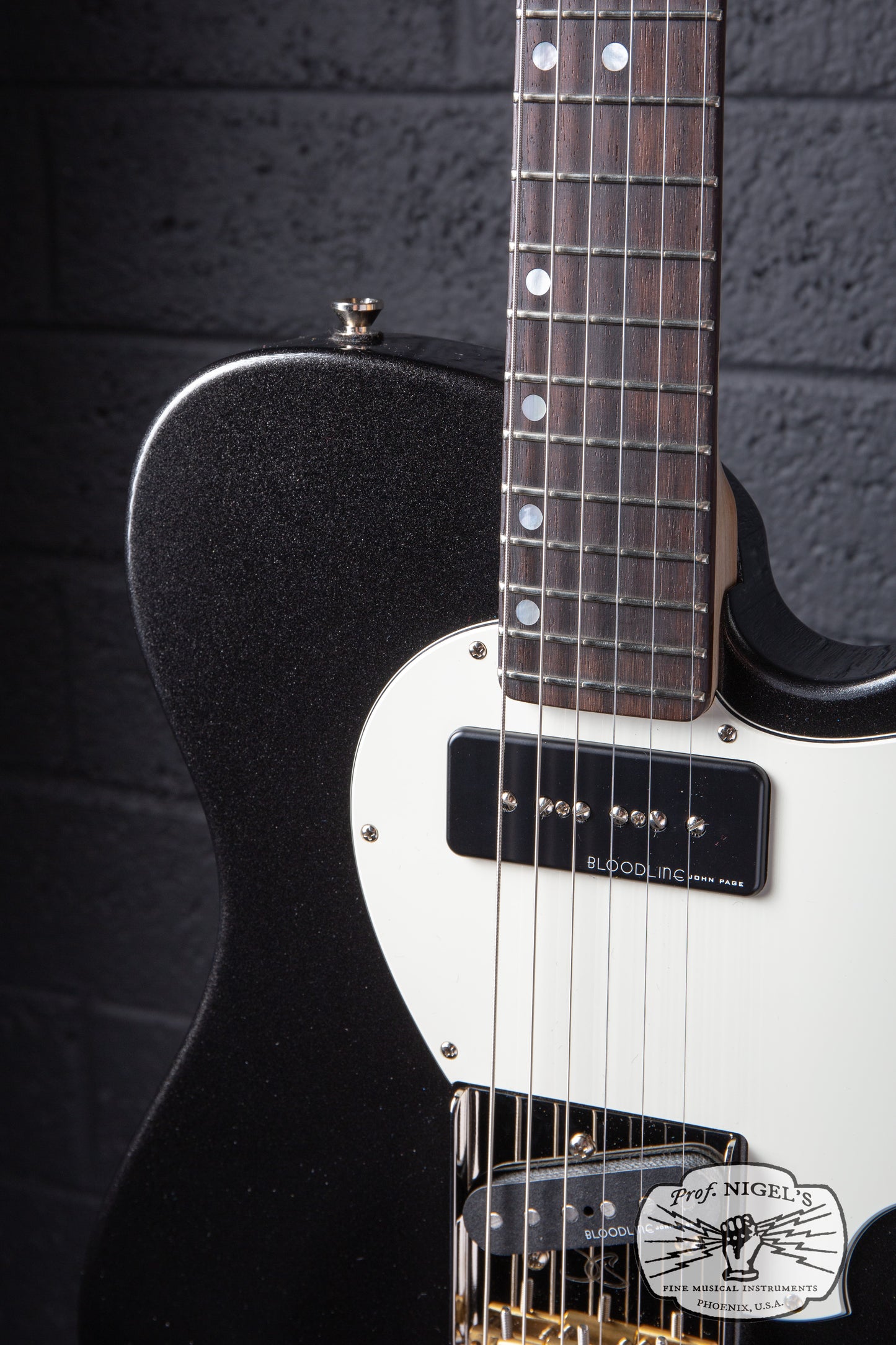 John Page Guitars Signature AJ Black Metallic Rosewood Alder